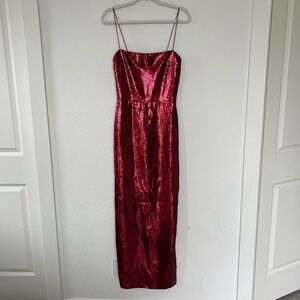 NWOT Reformation Frankie Dress with Red Sequins